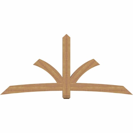 Ekena Millwork Davenport Timber Gable Bracket, Western Red Cedar, 96"W x 44"H x 5 1/2"D x 5 1/2"F, 11/12 Pitch GBW096X44X0606DAV00SWR